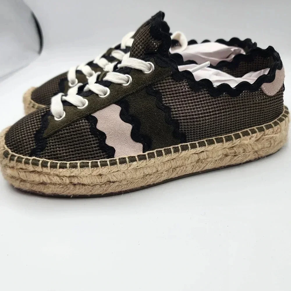 Anthropologie Bernardo Vale Espadrille Sneakers Size 7.5B Travel Spring Vacation